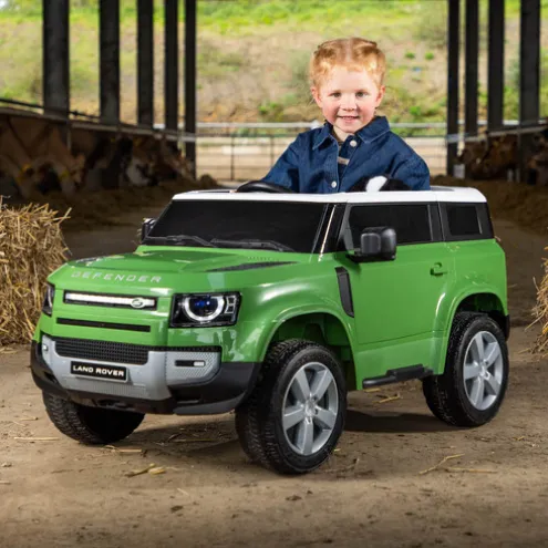 Xootz Land Rover Defender Car Electric Ride On Green
